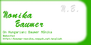 monika baumer business card
