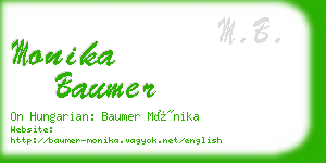 monika baumer business card